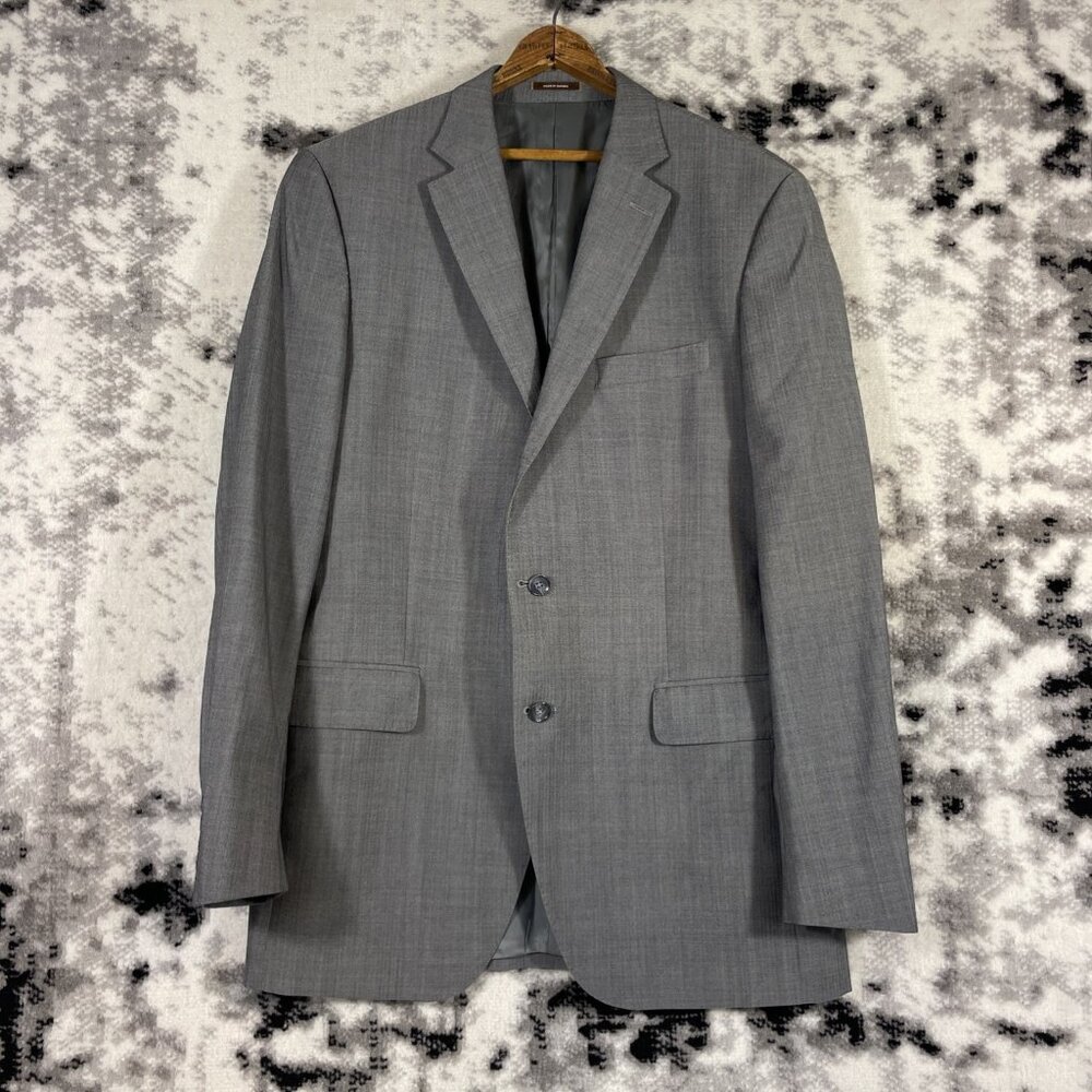 Vintage Peter Millar Blazer Mens‎ Size 42T Gray UNION MADE Office Career